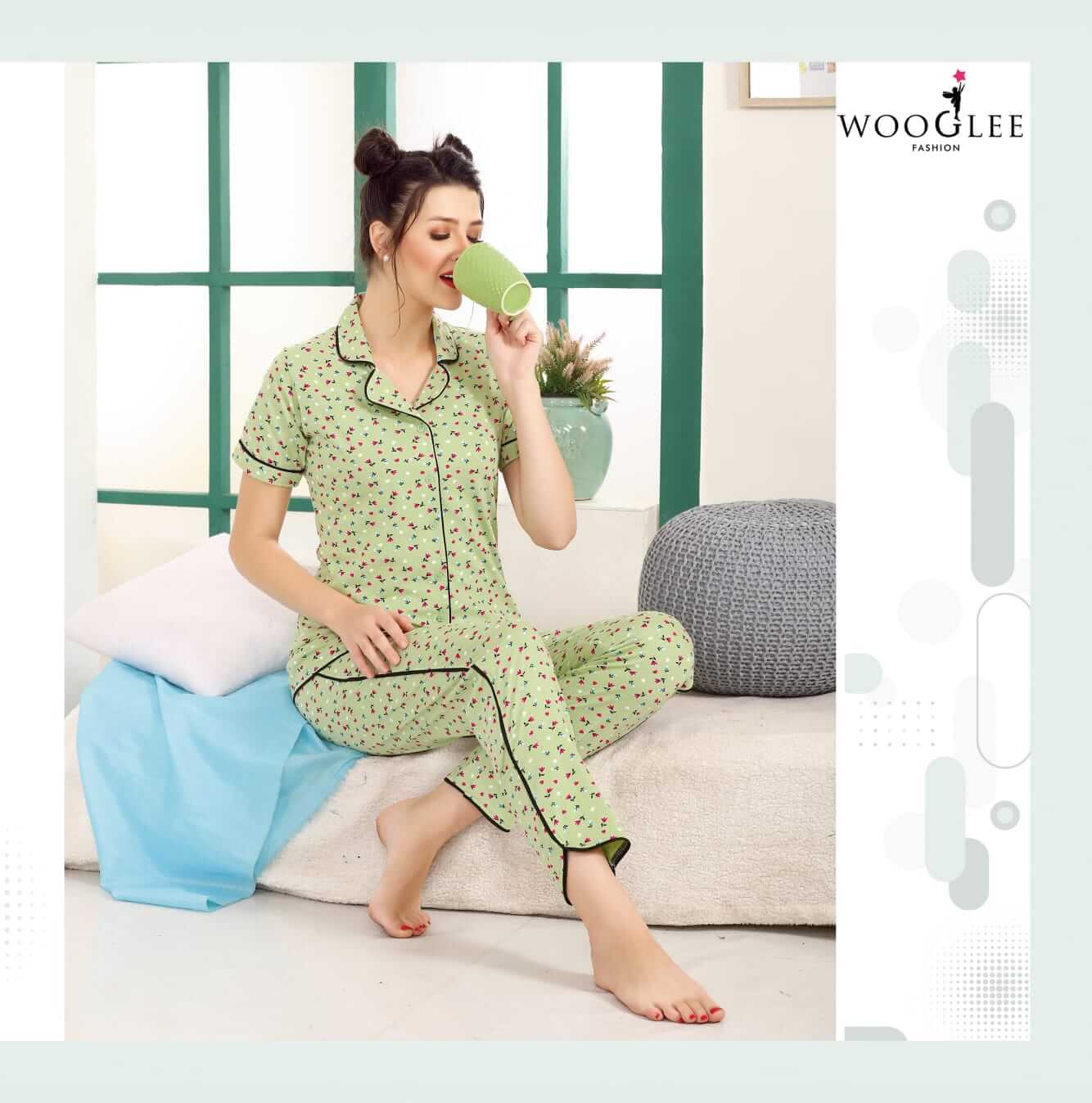 Wooglee Night Out Night Wear Top With Bottom Wholesale Catalog, Buy Full Catalog of Wooglee Night Out Night Wear Top With Bottom At Wholesale Price